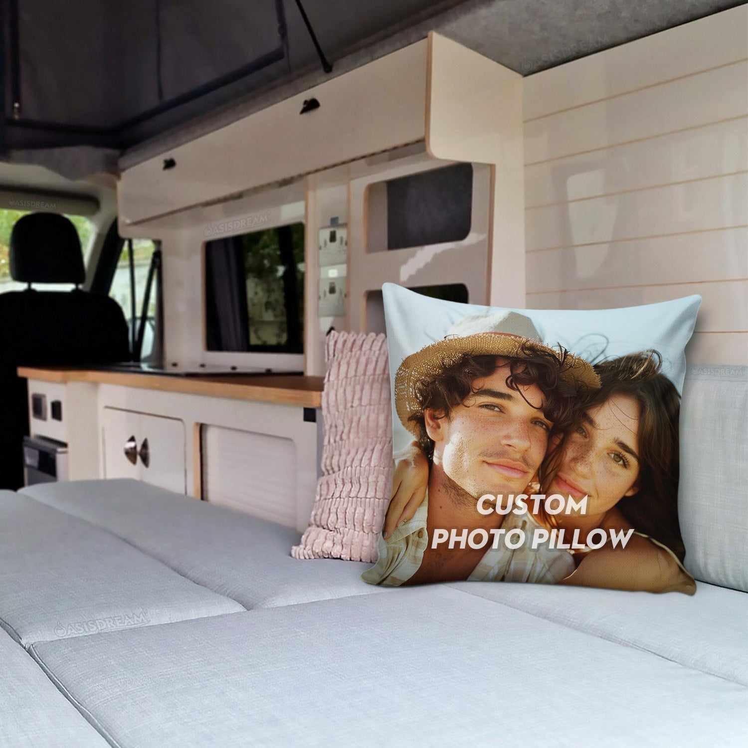 Personalized Photo Throw Pillow Square Cushion for Wedding Birthday Valentine's Day Gift