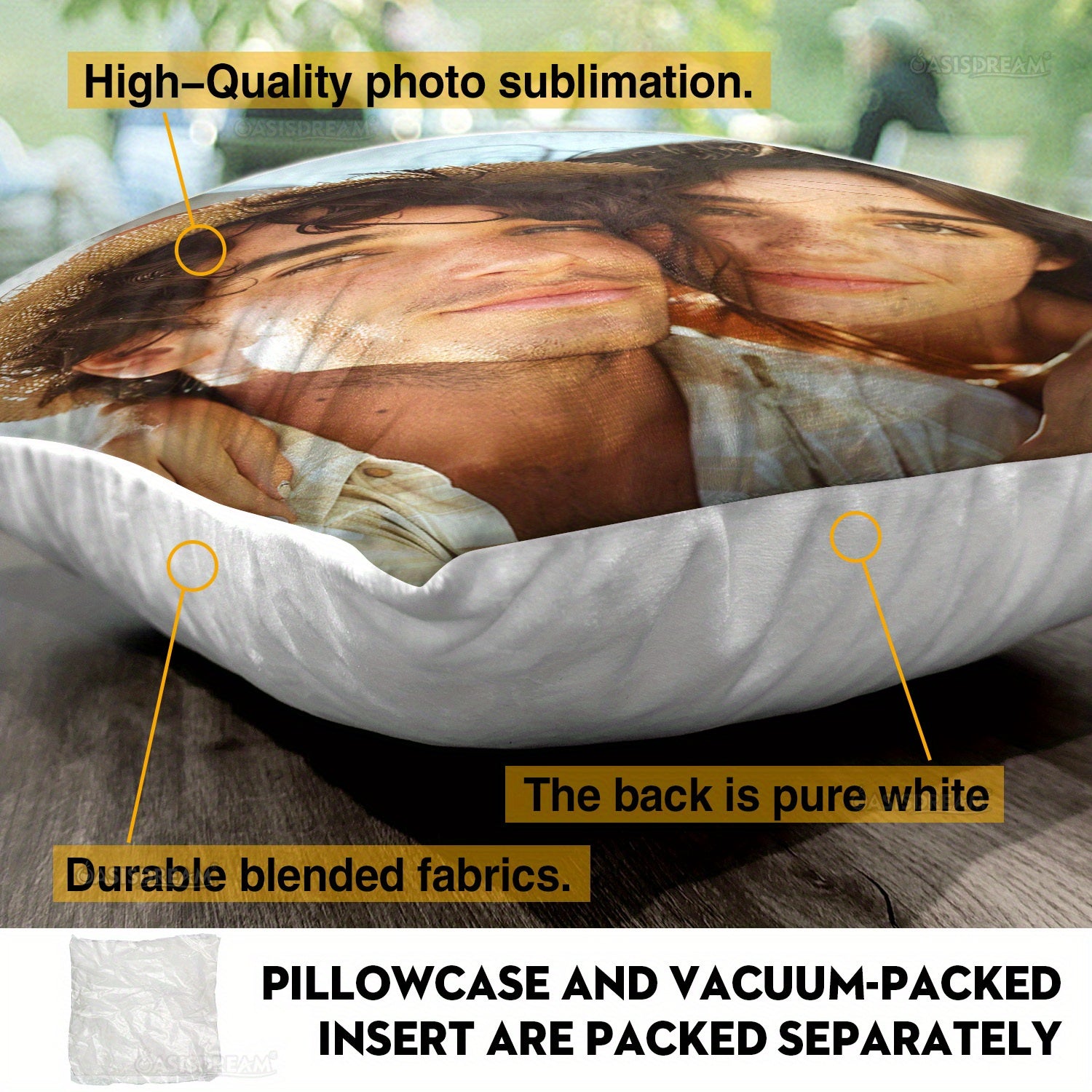 Personalized Photo Throw Pillow Square Cushion for Wedding Birthday Valentine's Day Gift