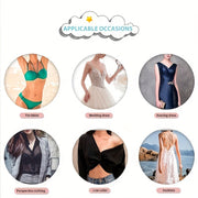 Silicone Strapless Bra and Nipple Pasties for Women Lingerie Accessories