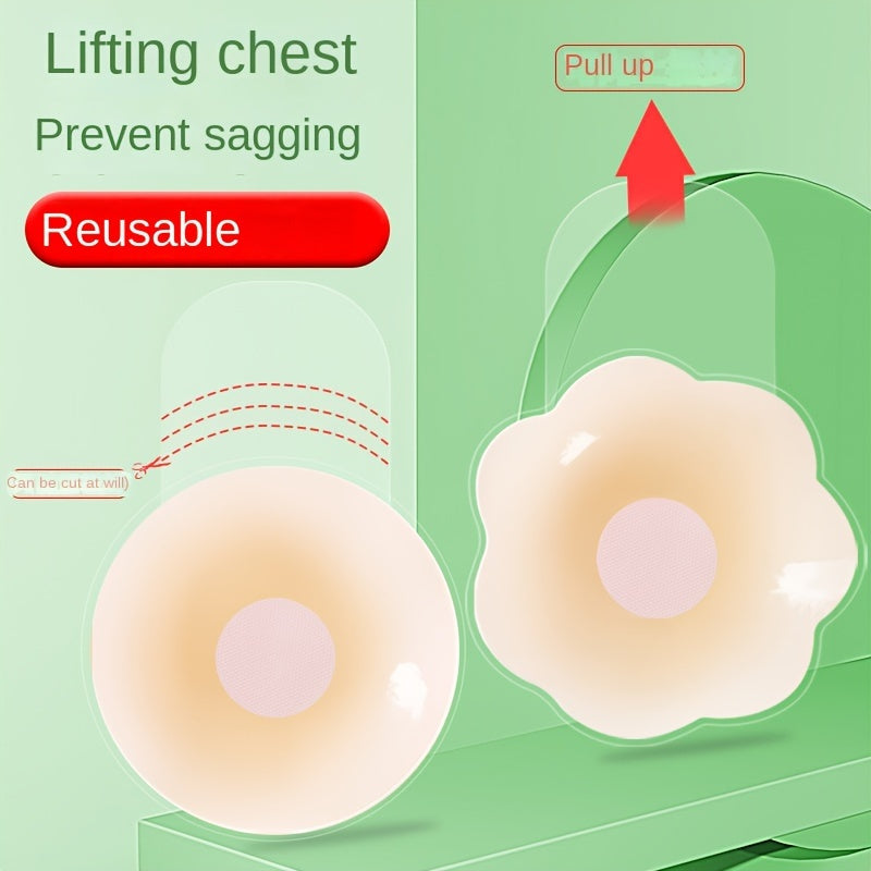 Cubiertas de pezón de silicona para mujeres, pasties invisibles adhesivos para levantamiento, accesorios de sujetador