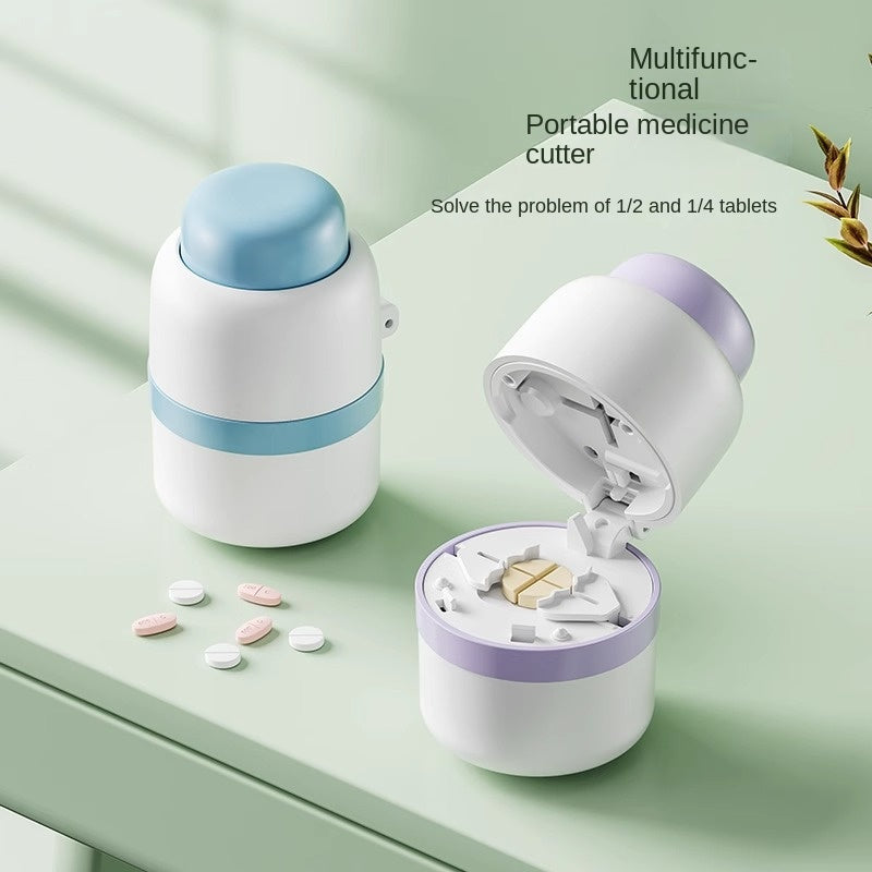 Pill Cutter Portable Divider for Pills Splitter with Pill Box