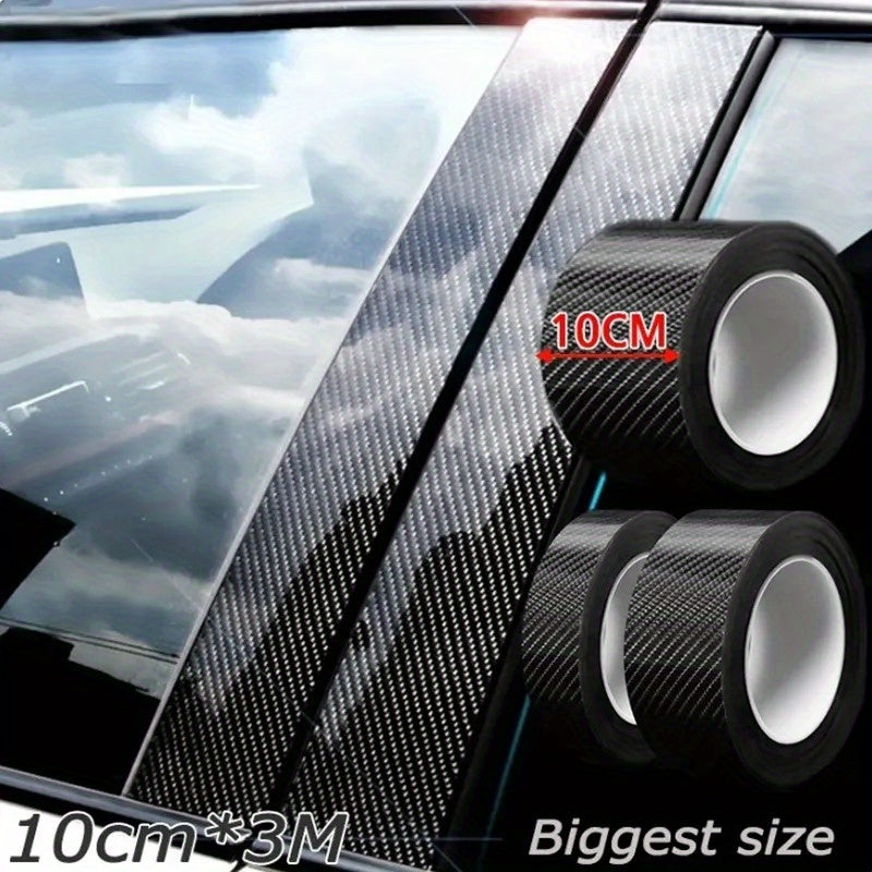 Car Door Sill Protector Strip Nano Carbon Fiber Scratch-Resistant Tape
