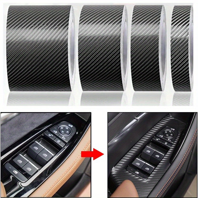 Car Door Sill Protector Strip Nano Carbon Fiber Scratch-Resistant Tape