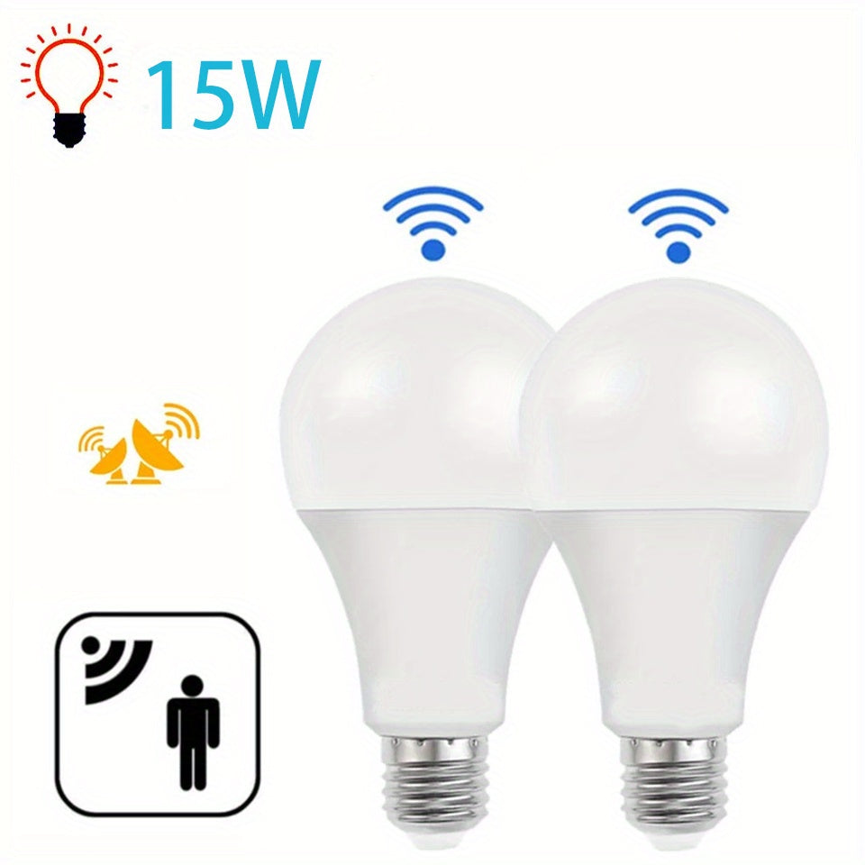 220V 15W Motion Sensor LED Light Bulb Indoor Security PIR Detector E27