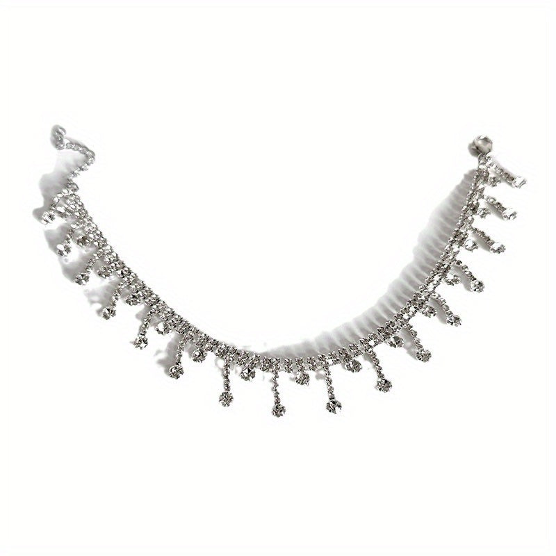 Women's High Heel Shoes with Sparkle Chain and Delicate Accessories