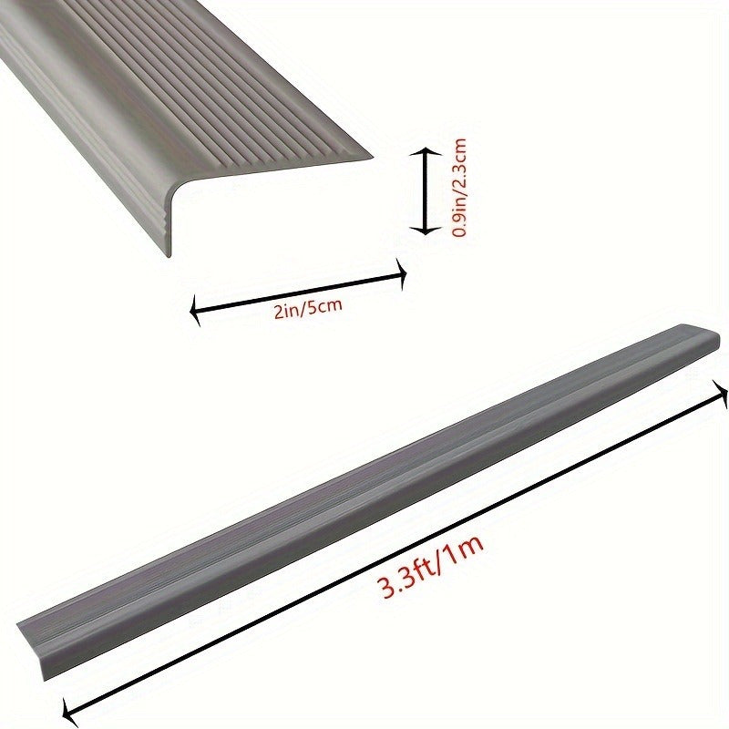Self-Adhesive PVC Stair Edge Protector 16.5ft Waterproof Anti-Slip Stair Tread Guard