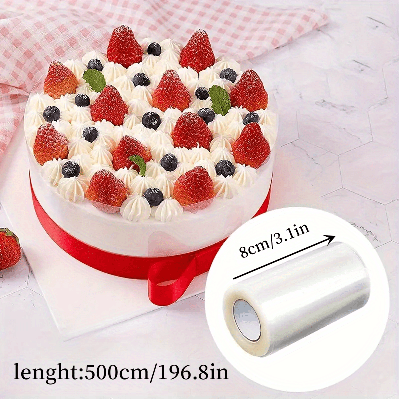 Transparent Cake Collar Roll for Mousse and Pastry Baking, Durable PET Material