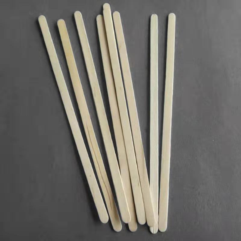 Pack of 50 Wooden Coffee Stirring Sticks Single-Use Drink Mixers for Home and Restaurant