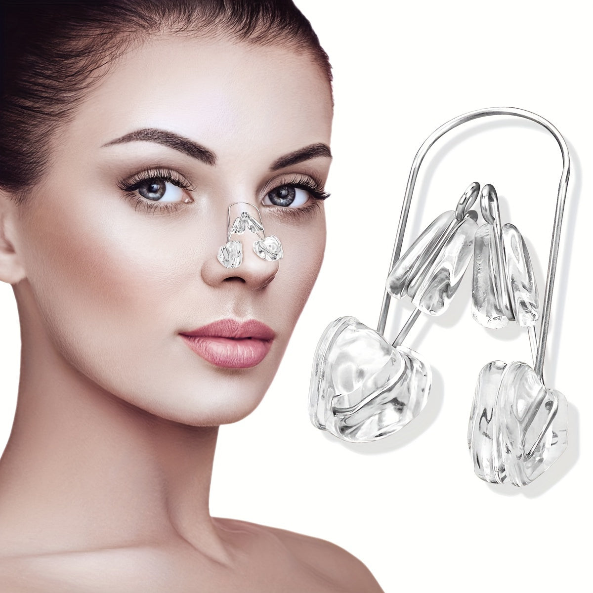 Унисекс силиконовая зажим для коррекции носа прозрачный безболезненный гибкий для подъема носового моста