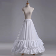 Wedding Dress Underskirt Ruffled Tiers Fishtail Silhouette with Hook Closures