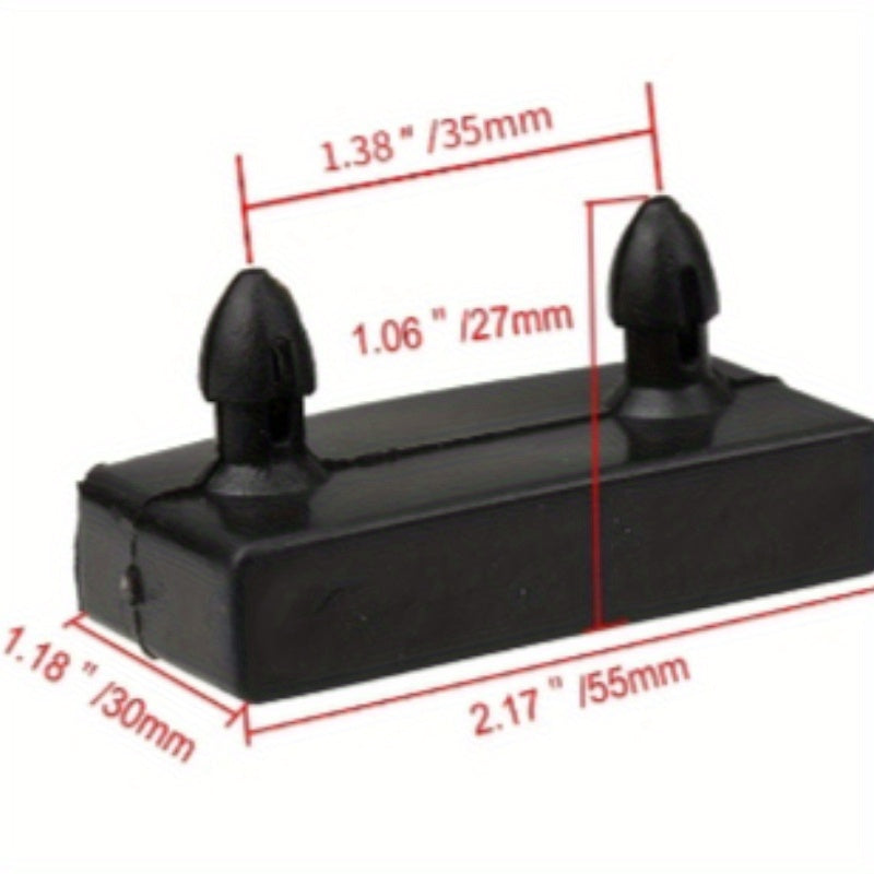 Пластиковые держатели для планок кровати, черные 55 мм — упаковка из 10 или 30 штук, в комплект входят крепления для центральных концов, середины, 2 штифта и боковины для замены