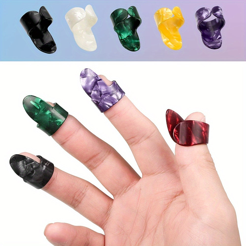 Guitar and Ukulele Picks Set 8 or 4 Medium Flat Celluloid in Mixed Colors