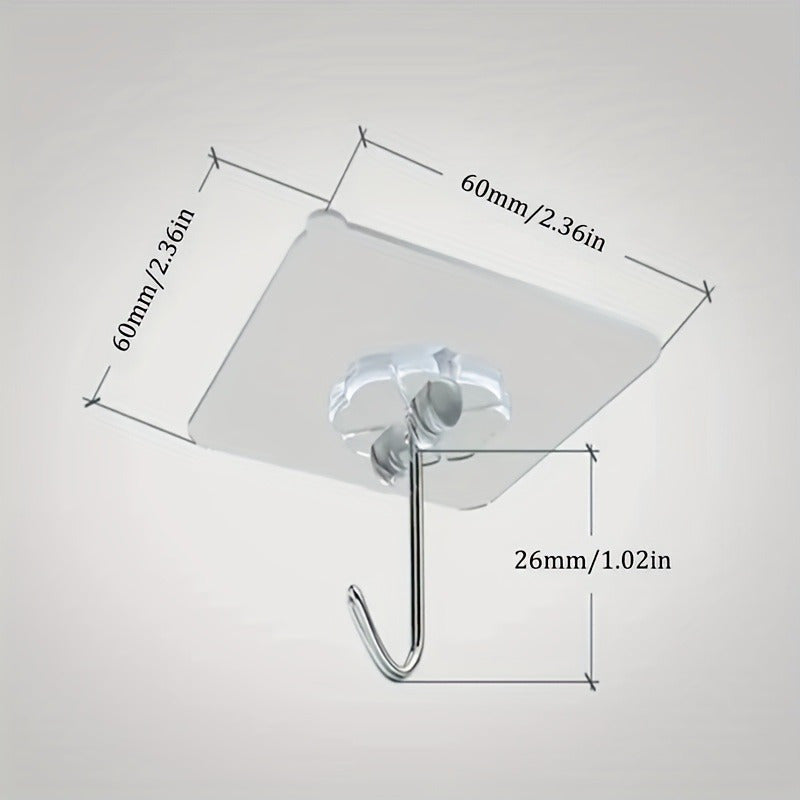 10 Pack Wall Hooks for Keys Hats Towels No Punching Needed Home Office Organization