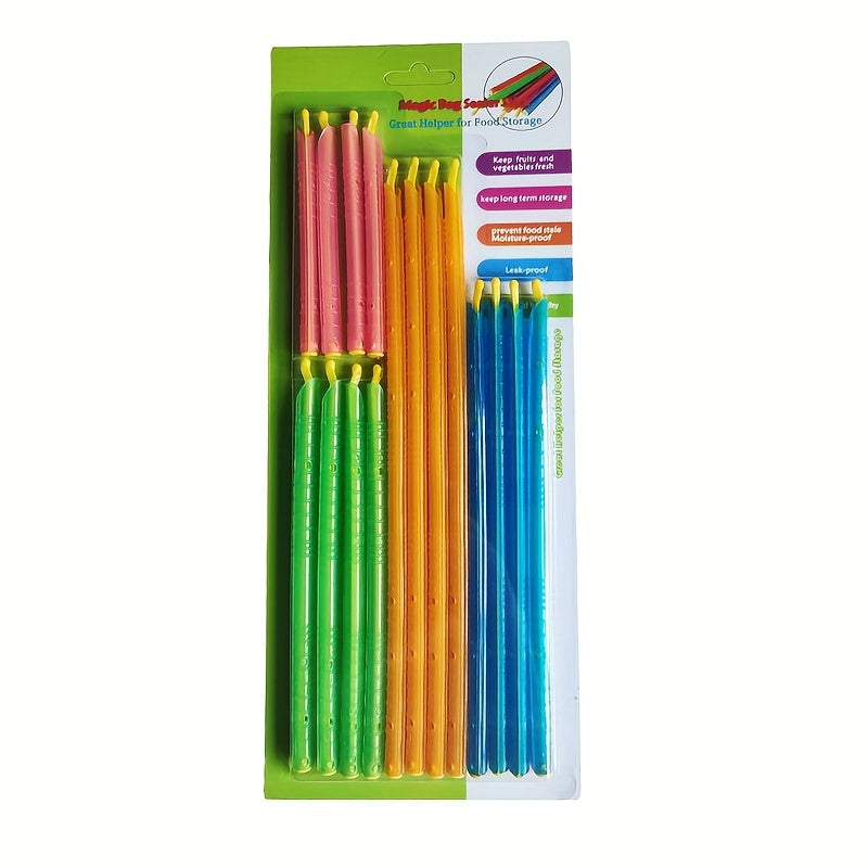 16 ta oziq-ovqat sumkasi yopishtiruvchi kliplar to'plami, havo o'tkazmaydigan, suv o'tkazmaydigan, namlikka chidamli yopishtiruvchi tayoqlar