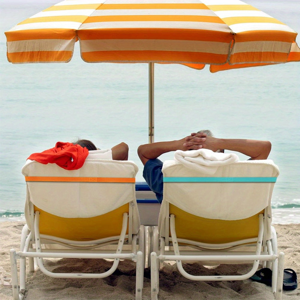6pcs Silicone Towel Bands for Beach Chairs Pool Cruise Windproof Clip Bands Colorful Stretchable