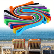 6 piezas de bandas de silicona para toallas para sillas de playa, piscina, crucero, bandas de clip a prueba de viento, coloridas y elásticas