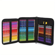 Набор из 120 цветных карандашей на масляной основе с переносным кейсом для художественных принадлежностей