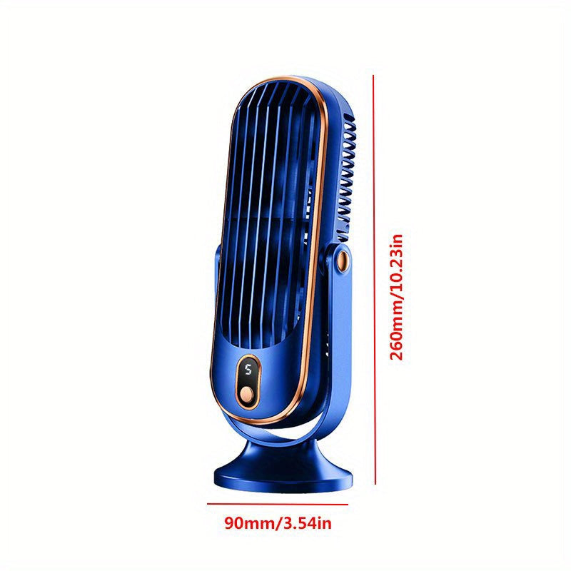 Small Portable Air Cooler Fan with Large Battery, Dual Motors, 5-Speed, 720° Blower