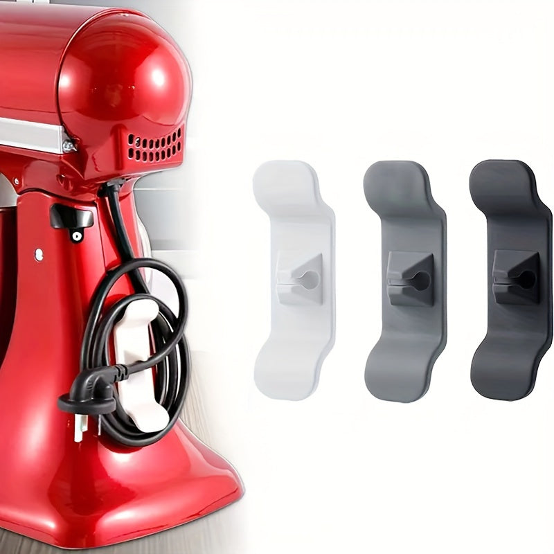 Organizadores de cables adhesivos para electrodomésticos de cocina Material TPR Gris Blanco Negro Azul Verde