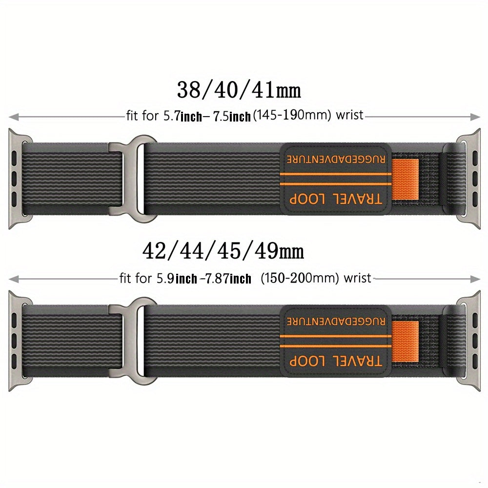 Nylon Loop Watch Strap for Men Women Compatible with Series 1-9 Adjustable