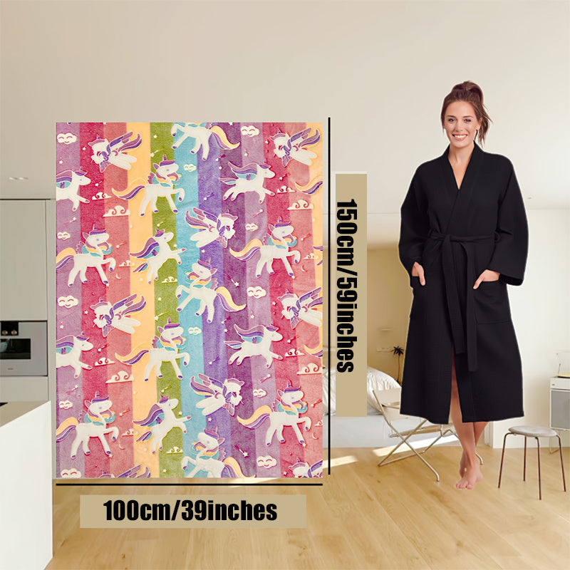 Unicorn Glow-in-the-Dark Flannel Throw Blanket Soft Cozy for Sofa Bed Travel