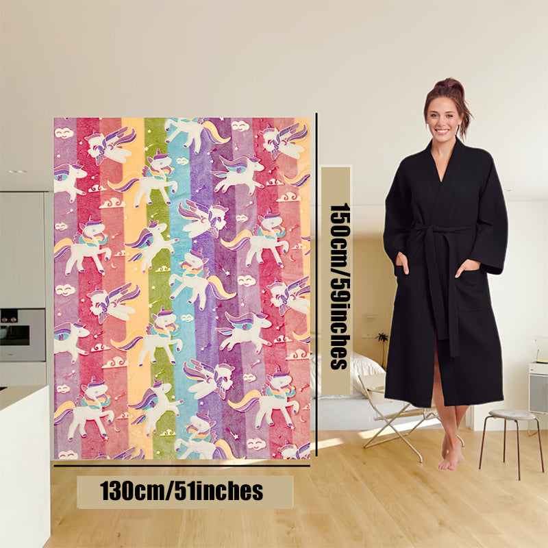 Unicorn Glow-in-the-Dark Flannel Throw Blanket Soft Cozy for Sofa Bed Travel