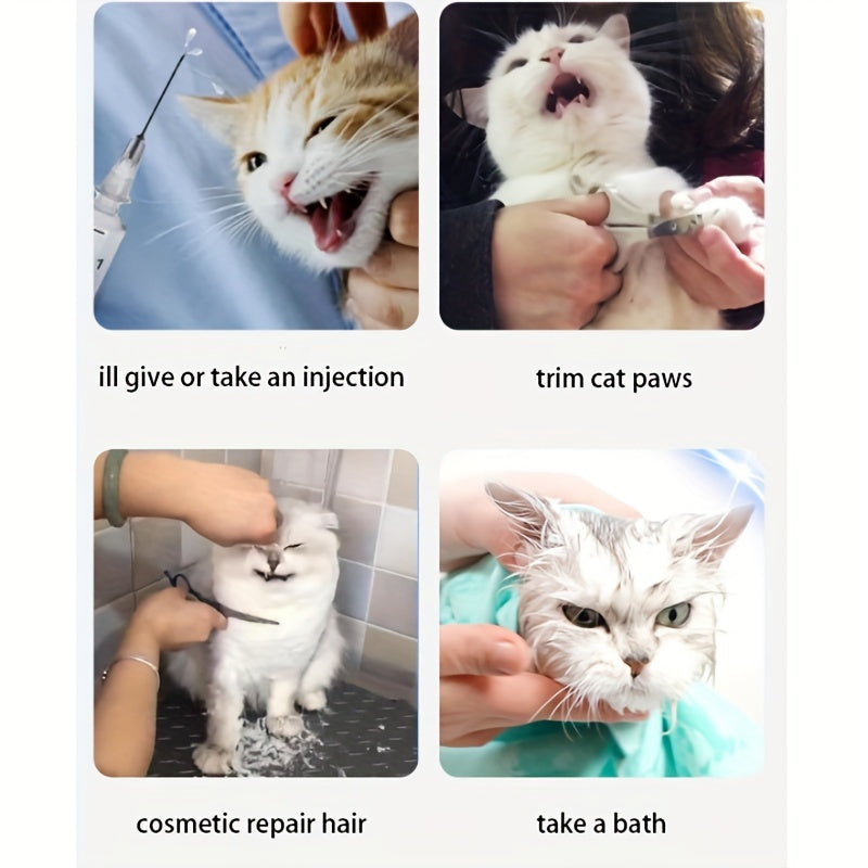 Transparent Cat Mouth Cover for Biting and Licking Prevention during Veterinary and Grooming Visits