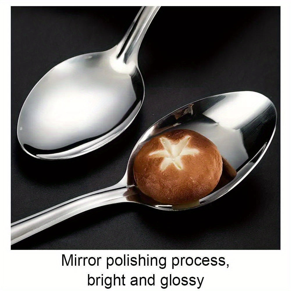 Stainless Steel Kitchen Utensil Set with Colander Slotted and Dessert Spoons