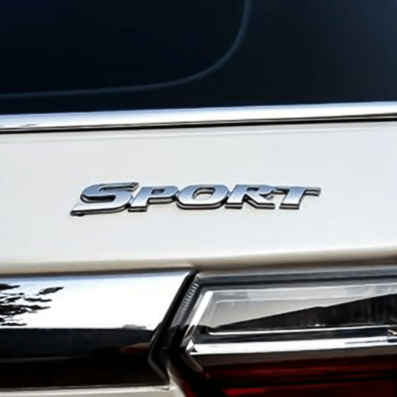 Chrome Sport Emblem Badge Plastik Avtomobil eshigi Dekor Dekal Aksesuarlar