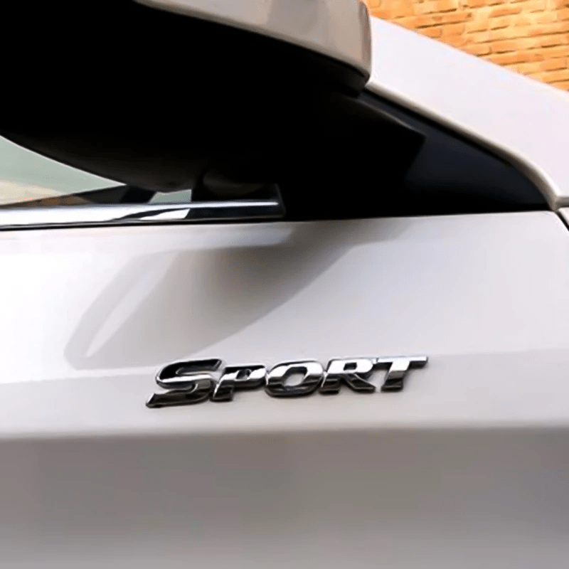 Chrome Sport Emblem Badge Plastik Avtomobil eshigi Dekor Dekal Aksesuarlar