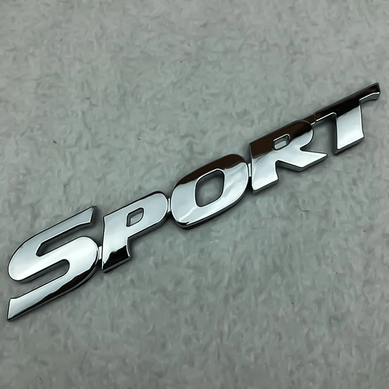 Chrome Sport Emblem Badge Plastik Avtomobil eshigi Dekor Dekal Aksesuarlar