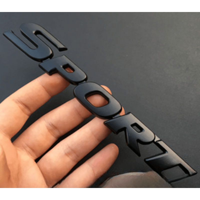 Chrome Sport Emblem Badge Plastik Avtomobil eshigi Dekor Dekal Aksesuarlar