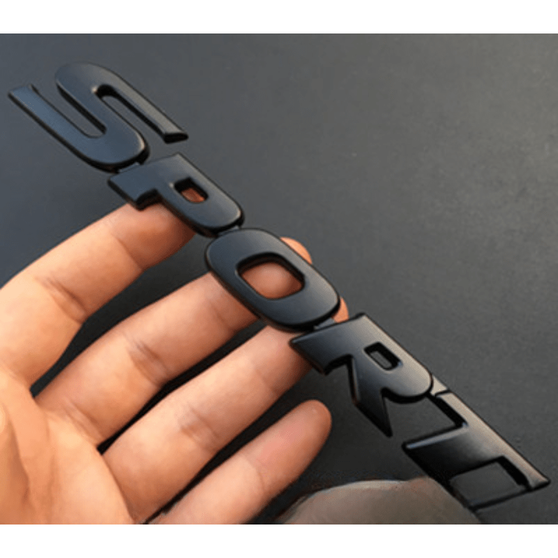 Chrome Sport Emblem Badge Plastik Avtomobil eshigi Dekor Dekal Aksesuarlar