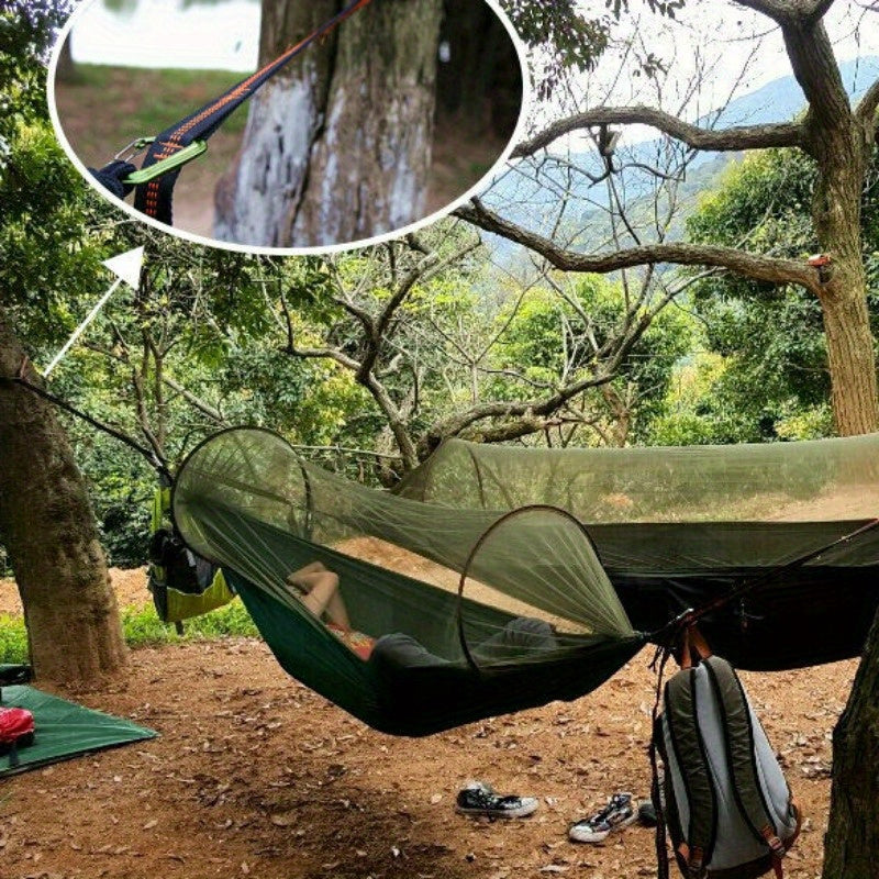 Heavy-Duty Water-Resistant Nylon Hammock Straps for Outdoor Camping Tree Protection