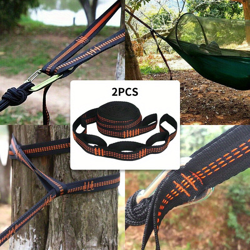 Heavy-Duty Water-Resistant Nylon Hammock Straps for Outdoor Camping Tree Protection