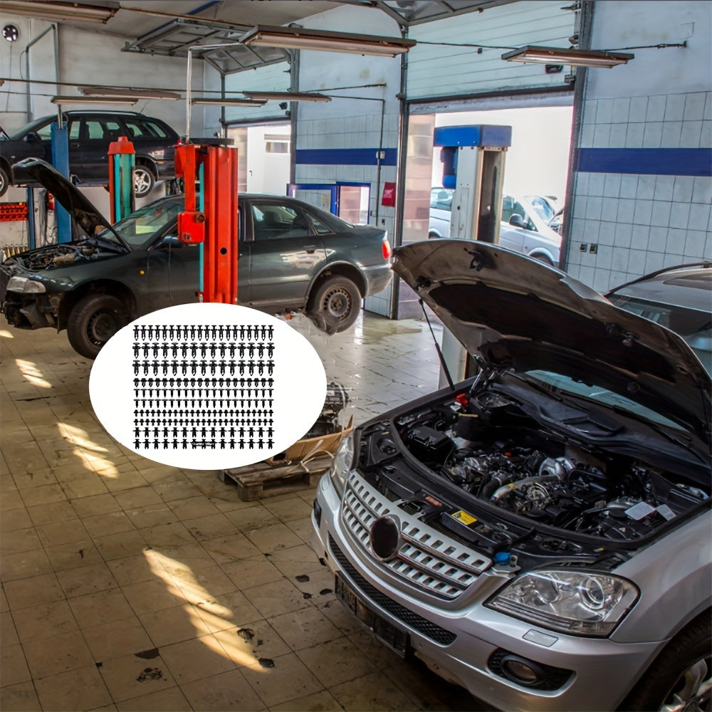 190Pcs Car Retainer Clips Kit - Durable Plastic Fasteners for Trim and Bumper