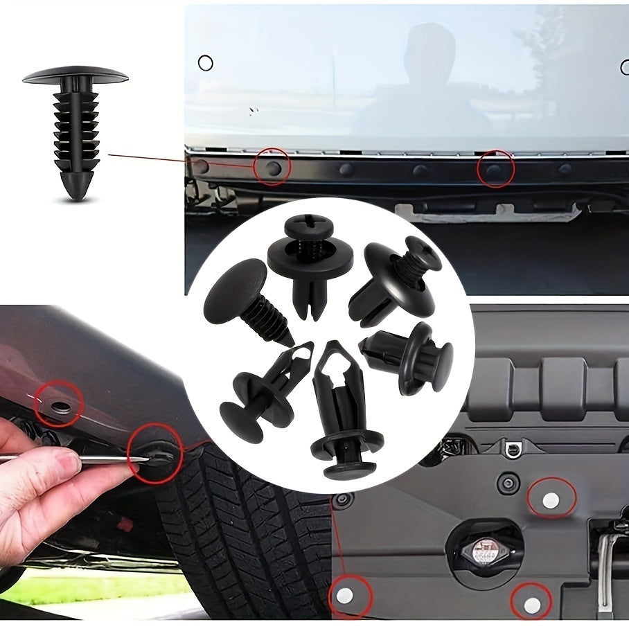 190Pcs Car Retainer Clips Kit - Durable Plastic Fasteners for Trim and Bumper