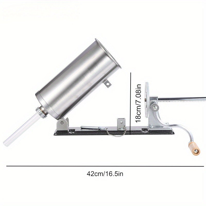 6-Pound Stainless Steel Horizontal Manual Enema Machine 3L Home Sausage Maker
