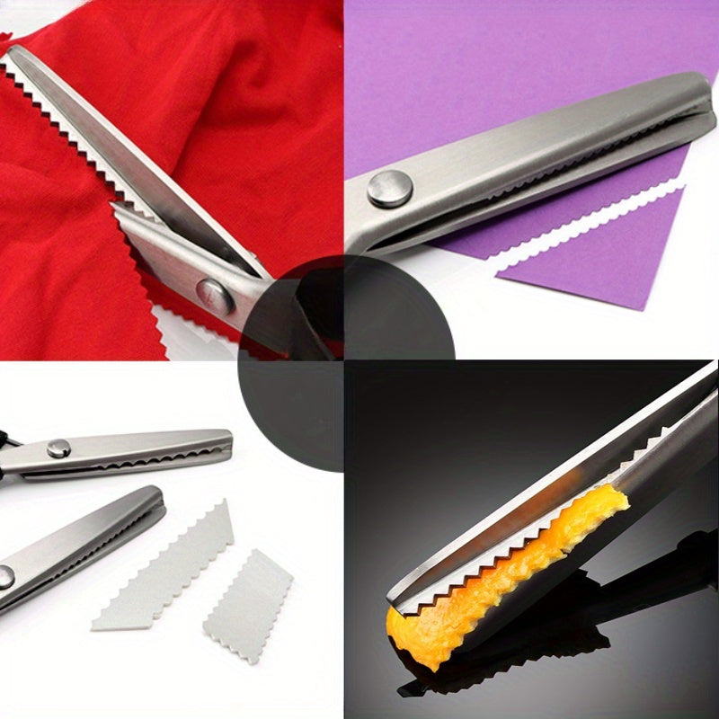 Handmade Macrame Scissors with Serrated Edge for Fabric and Material Cutting