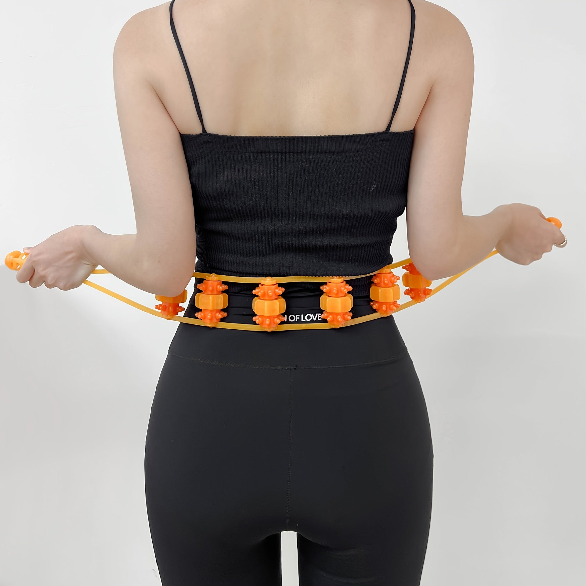 1 dona Qaytish Lentalari Massajchi Mushak To'pi bilan - Orqa, Yelka, Bo'yin, Bel va Oyoqlar uchun Ideal - Batareyasiz, Mustahkam Polipropilen - Uy va Ofisda Dam olish uchun Mukammal