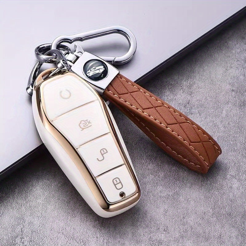 Защитный чехол для пульта дистанционного управления автомобиля BYD с 4 кнопками.