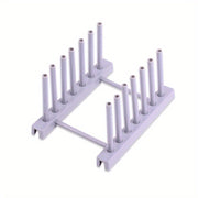 Escurridor de platos y tazas de plástico para cocina, organizador de vajilla que ahorra espacio