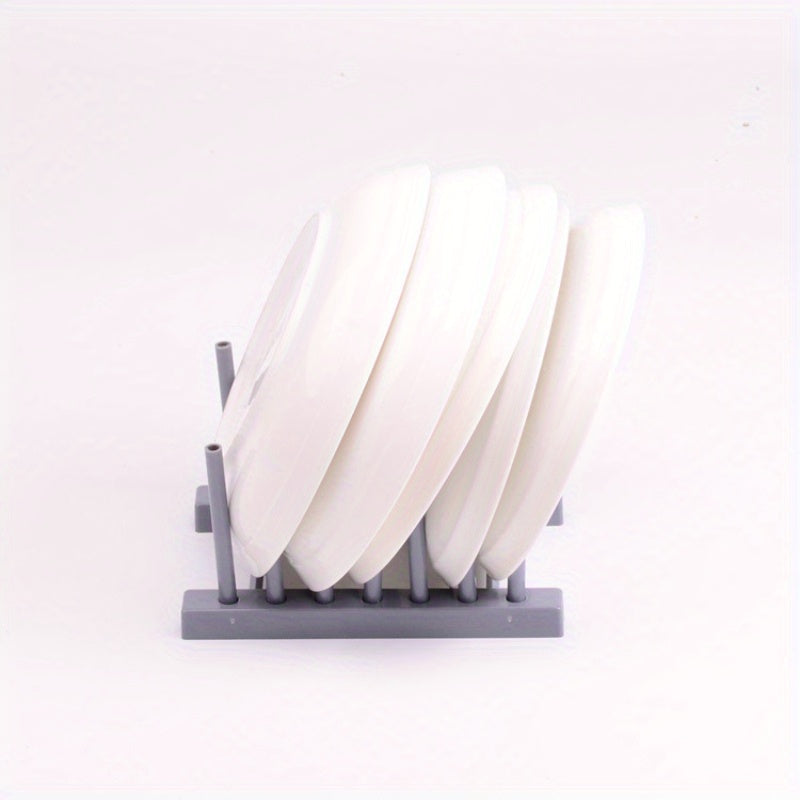 Estante de drenaje multifuncional para platos y tazas, organizador de cocina, compacto, de plástico