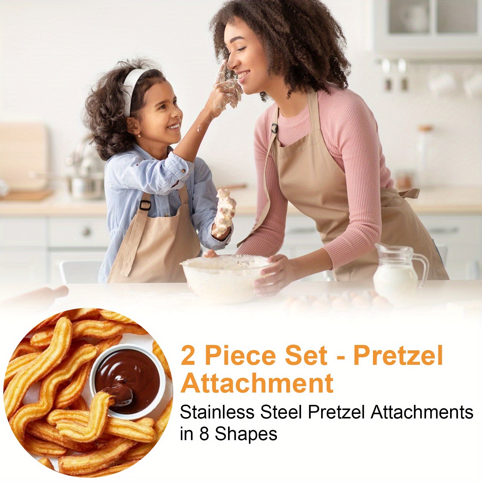 Go'sht maydalagich uchun pechene qo'shimchasi, zanglamas po'latdan yasalgan, 8 shaklda. Ushbu pechene aksessuari go'sht maydalagich oshxona mashinalari bilan mos keladi va kumush rangda mavjud.