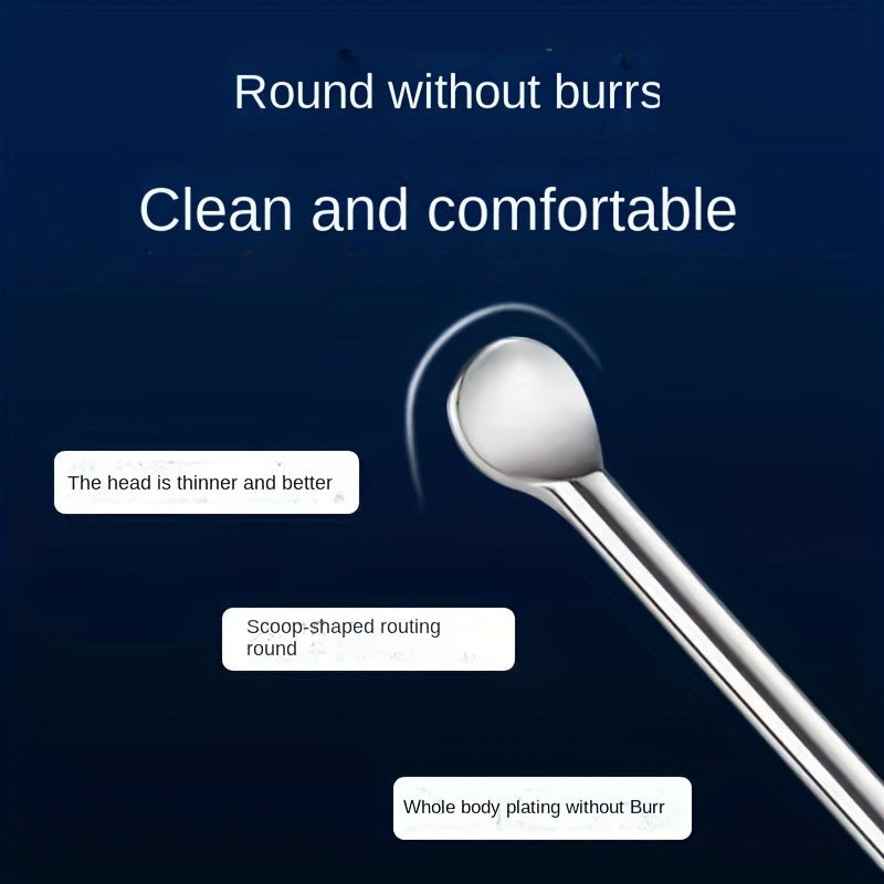 Set of 10 Stainless Steel Ear Wax Removal Tools for Cleaning and Collecting