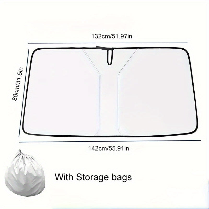 Universal Car Sunshade Foldable Double Layer UV Protection