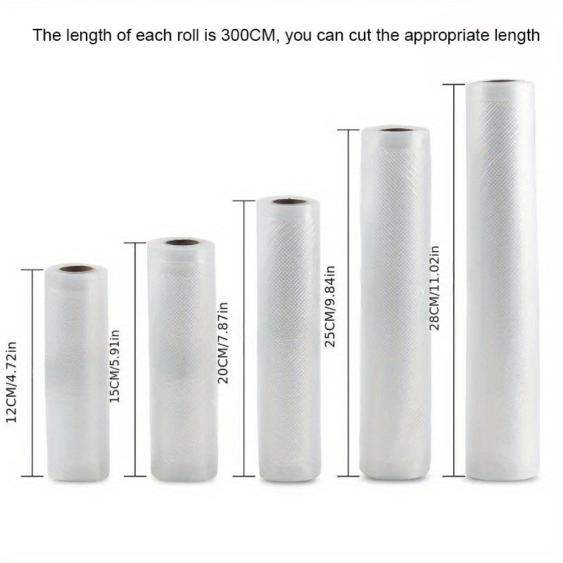 Food-Grade Vacuum Sealer Bags 1 or 2 Pack Rolls for Food Preservation