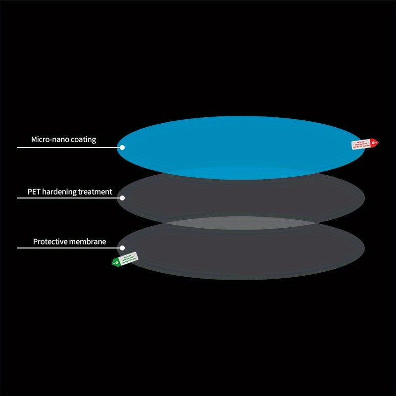 Car Rearview Mirror Protectors Set of 2 Waterproof Anti-Fog Clear Film Auto Accessories