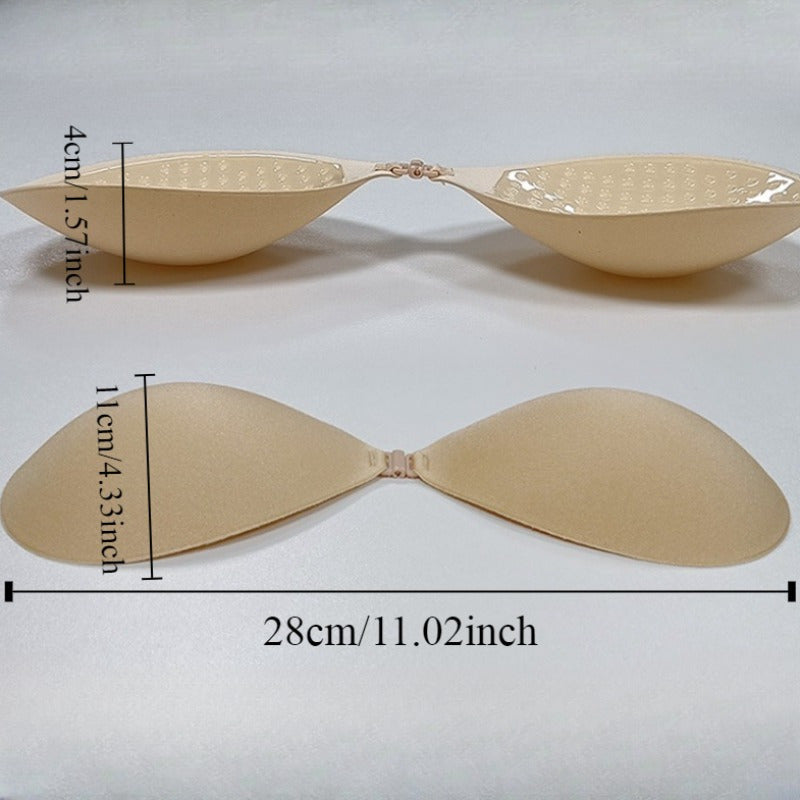 Self-Adhesive Strapless Invisible Bras Black and Skin Color for Women A-D Cups