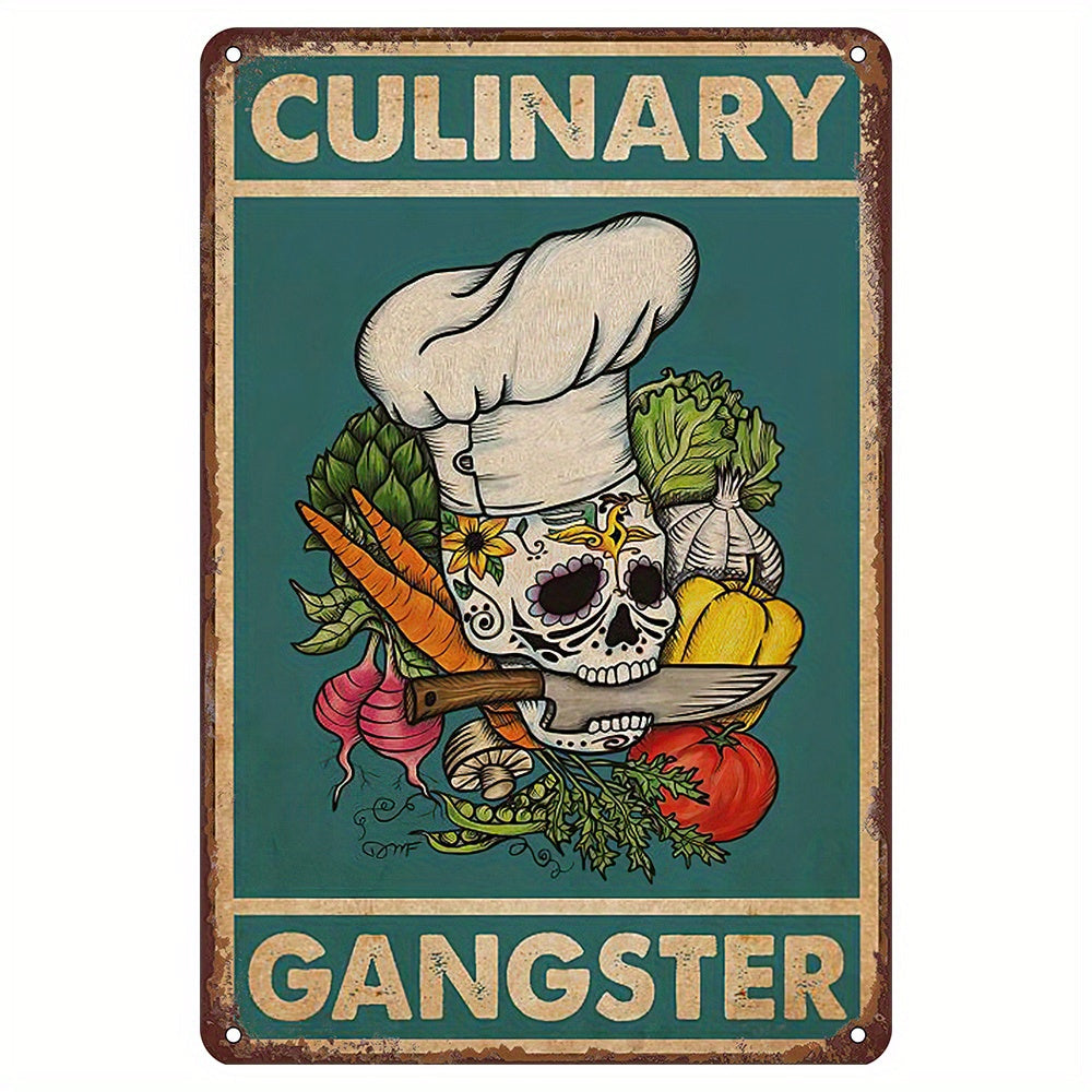 Culinary Retro Metal Tin Sign for Kitchen Wall Art Decor for Home Bar Cafe Garage